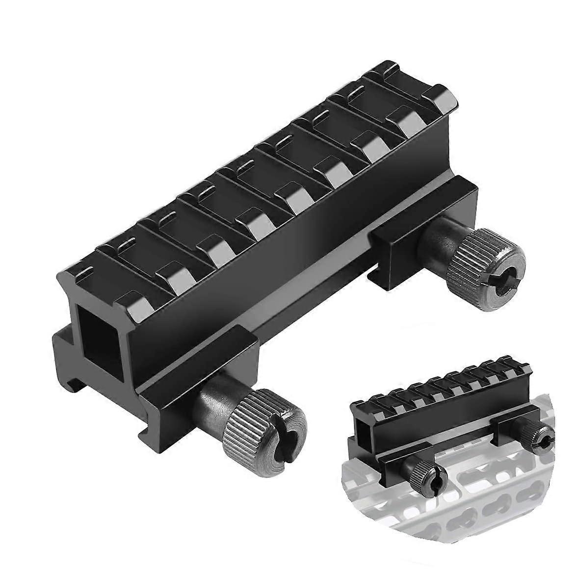 8 Slots Heighten Base Bracket 20MM Picatinny Rail Adapter 85MM Long Aluminum Alloy Scope Mount Converter For 20MM Rails