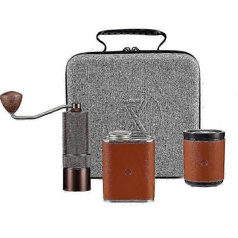 Portable Pour-Over Brown Maker Set with Hand Grinder