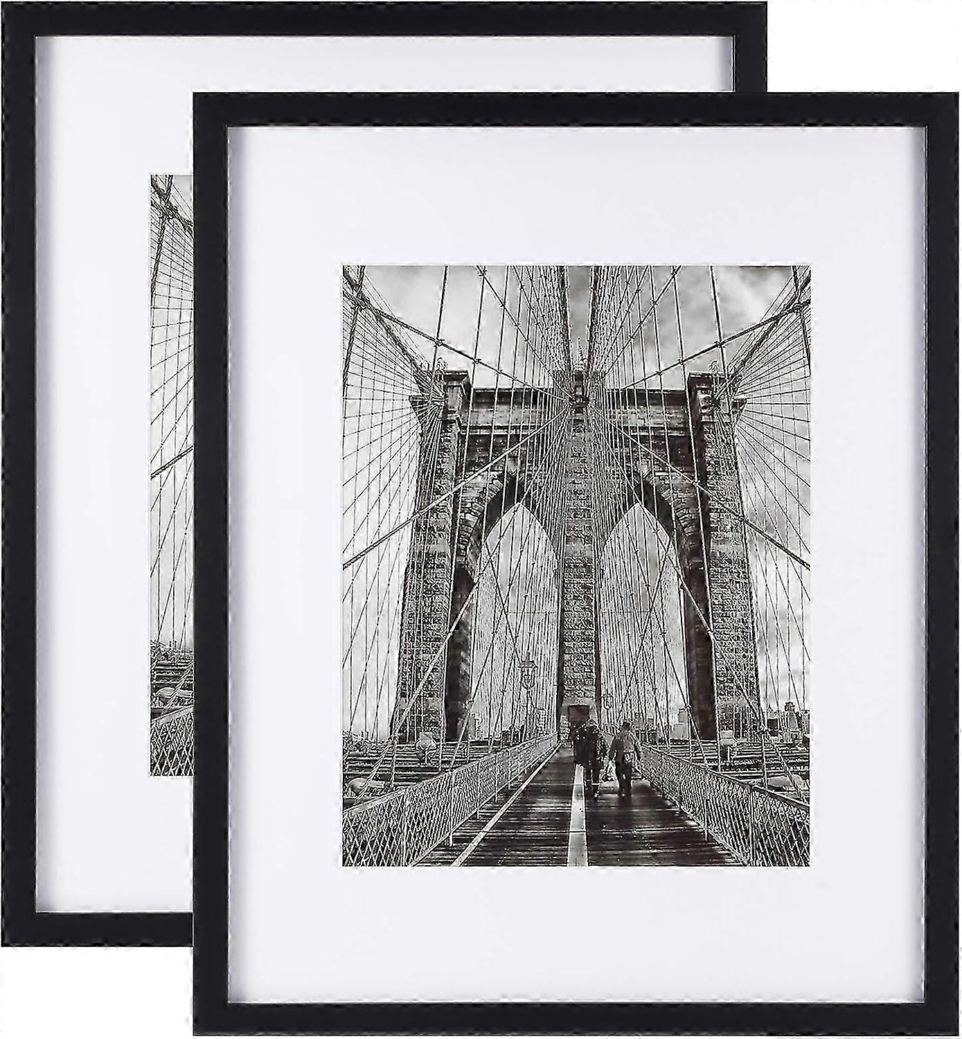 Refined Black Wooden Picture Frames, Low Profile Design with High-Definition Plexiglass, Suitable for Various Displays, 2 Pack 2025