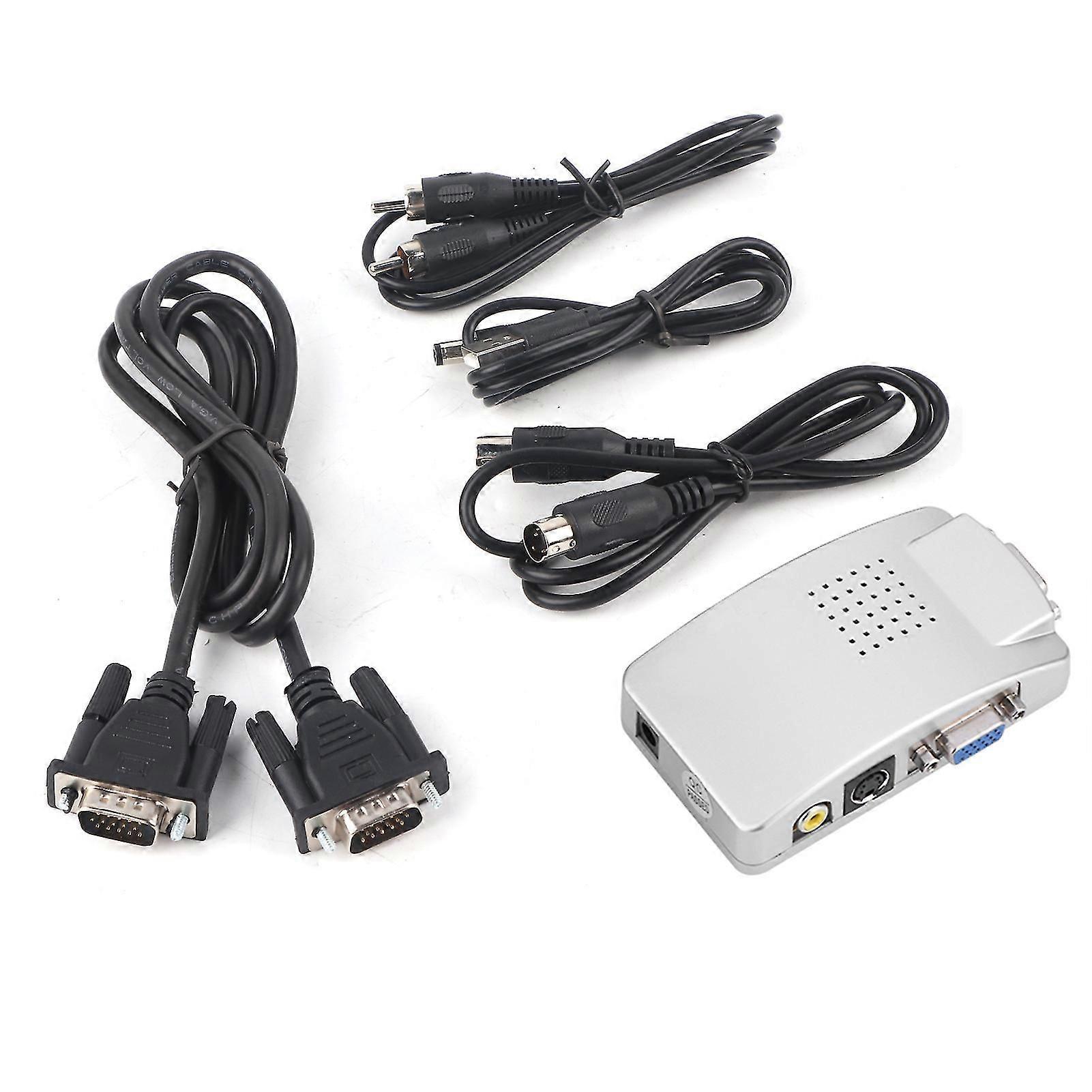 Universal PC Converter Box of Computer Laptop PC VGA to TV AV RCA Signal Adapter