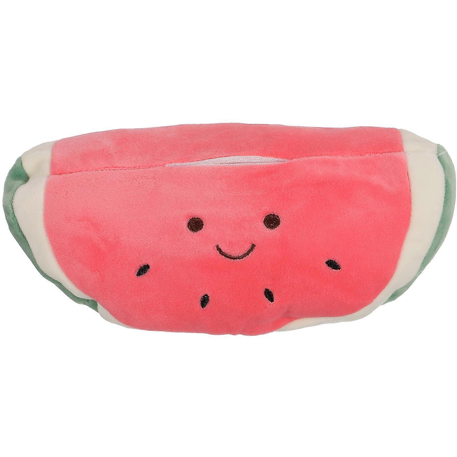 Watermelon Red Tissue Box Holder for Decorative Use 3Pcs Plush Napkin Dispenser
