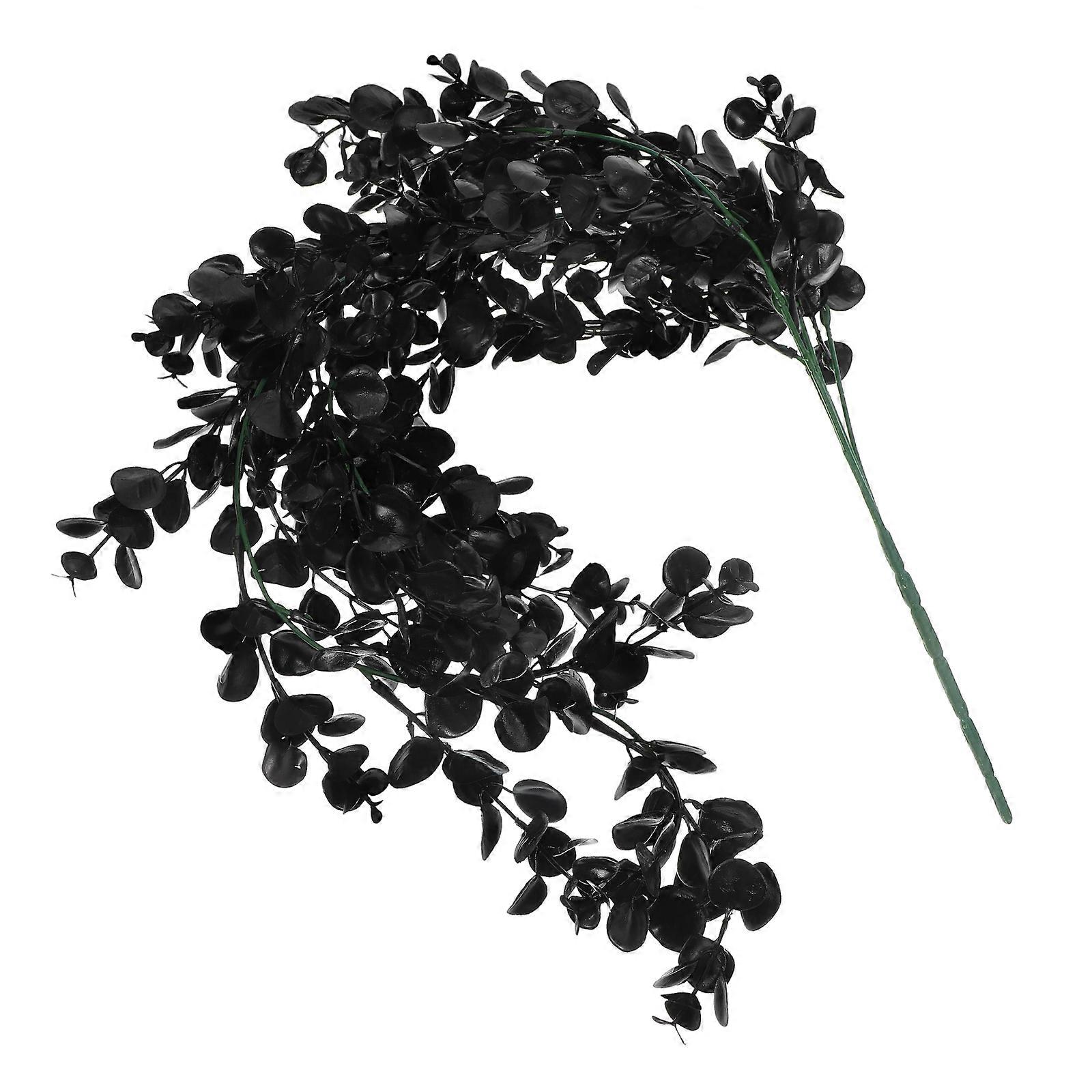 Artificial Plants Halloween Black Eucalyptus Hanging Plant Decorative