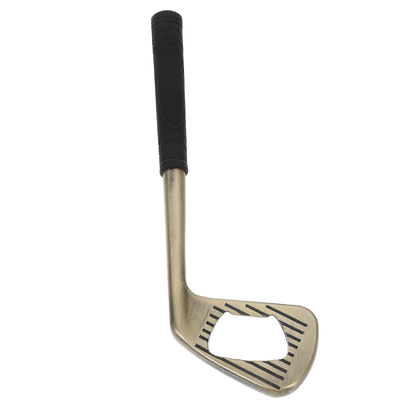 Manual Bottle Lid Opening Tool Golf Club Shape Perfect For Home Party 5.7X2X0.4In Coffee Zinc Alloy 1Set