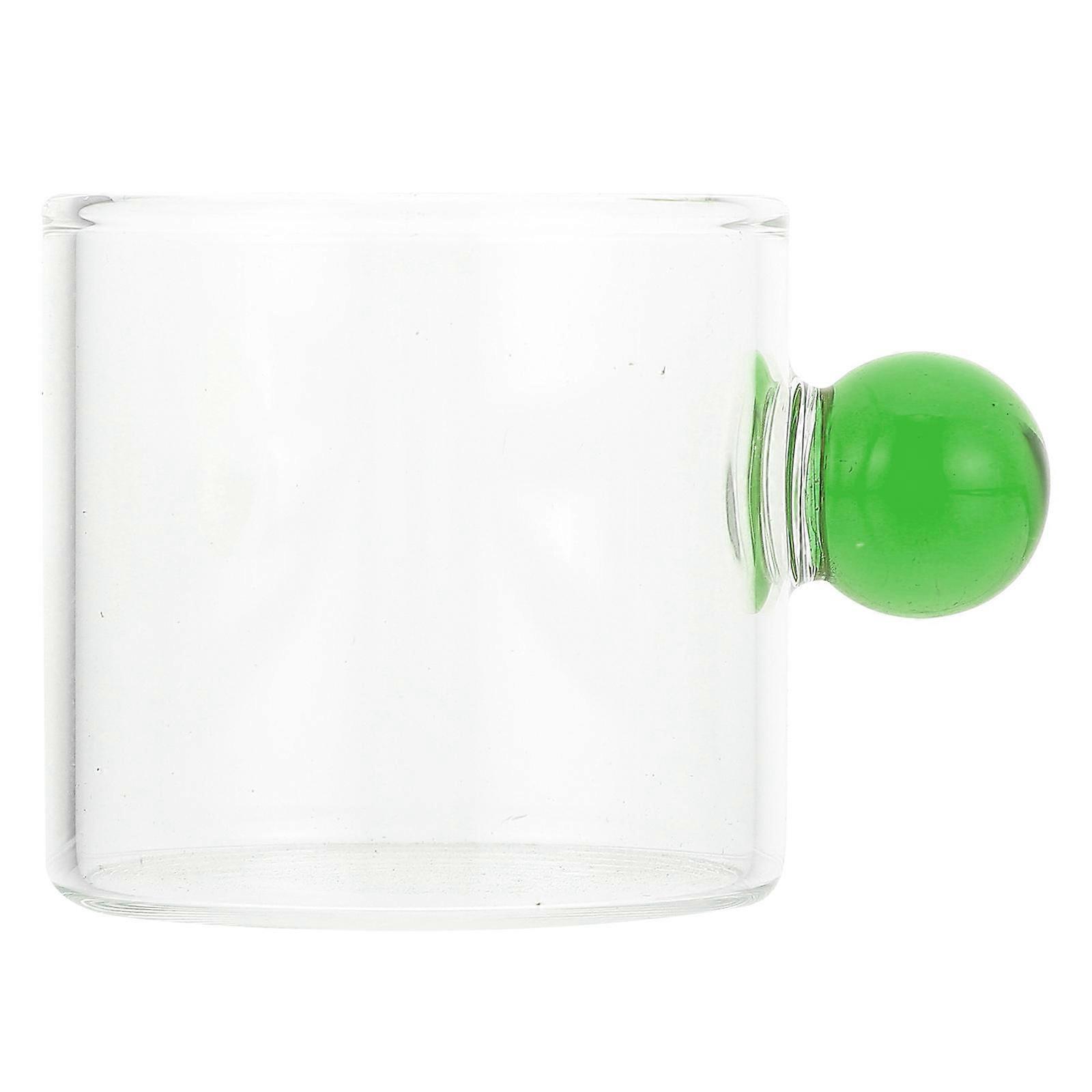 Cup with Handle Glass Handle Cup for Drinking 1Pcs Green