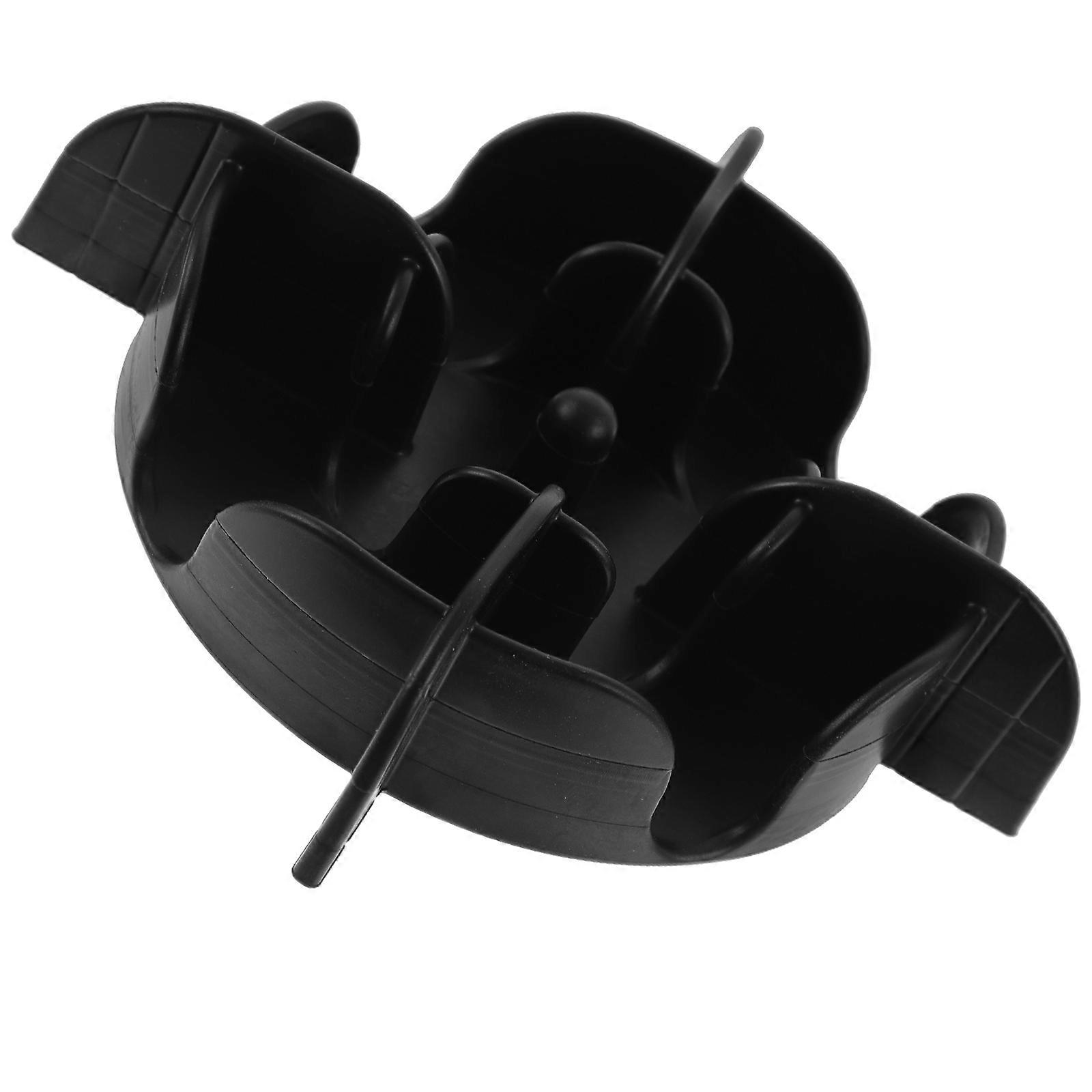 5Pcs Slow Eating Dog Bowl Insert With Suction Cups Ideal For Puppies Indoor Feeding Time Measuring 13.5x3.4cm Black Durable Silicone