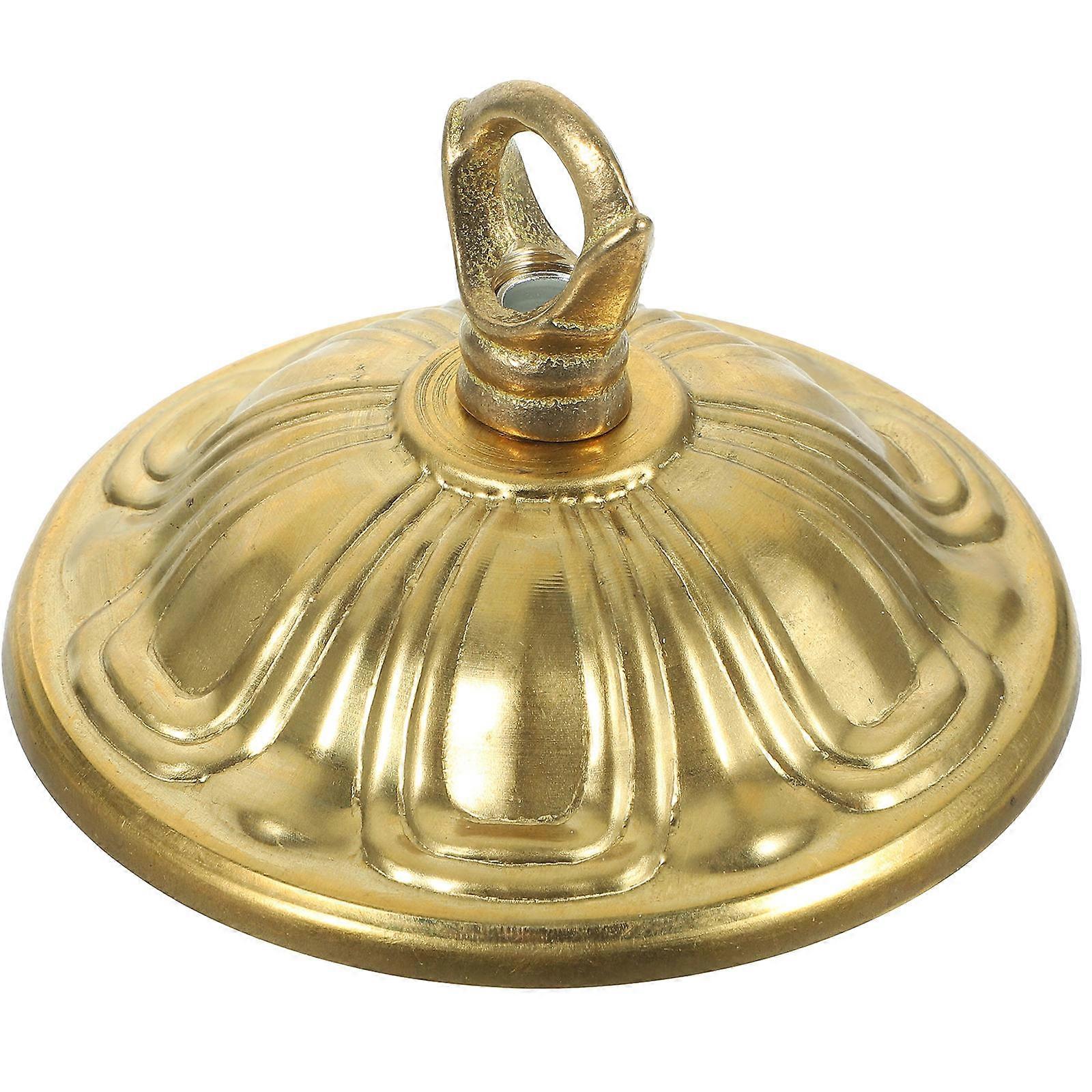 Light Fixture Canopy Copper Chandelier Canopy Light Fixture Mounting Bracket For Living Rooms Golden Color DIY Retrofitting 1Set