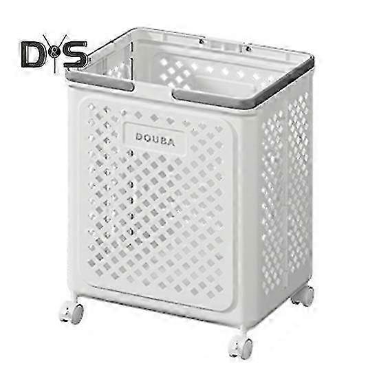 Foldable Laundry Basket with Wheels Large Capacity Hollow Breathable Rolling Laundry Basket Dirty Clothes Hamper 2025