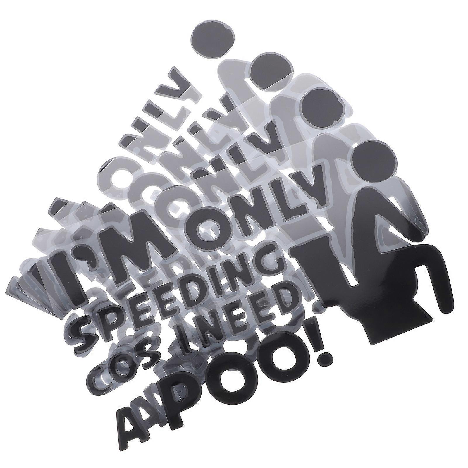 Car Window Decals Black Reflective Stickers for Decoration 8Pcs