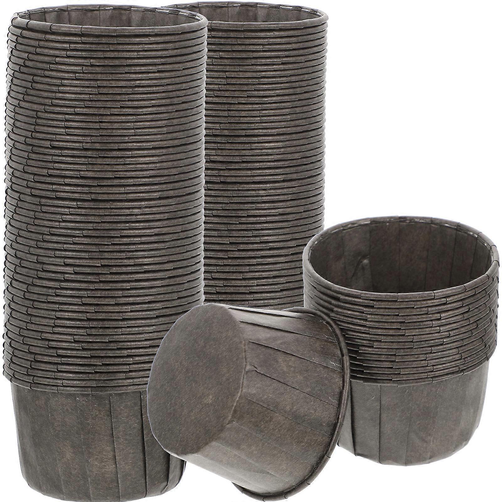 Baking Muffin Cups 150Pcs Plain Paper Cupcake Holders Perfect For Home Use And Special Occasions In Coffee Color
