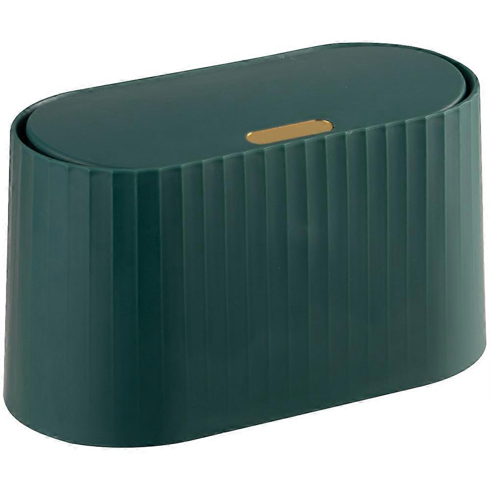 Garbage Bin Small Desktop Lidded Waste Bin 2Pcs for Storage Convenience