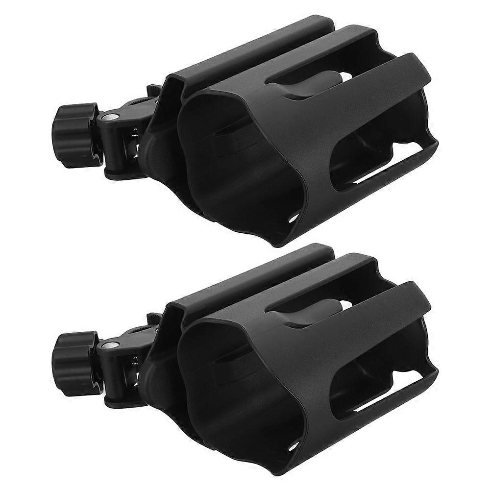 Black Universal Stroller Cup Holder Adjustable Drink Holder 4Pcs for Bikes