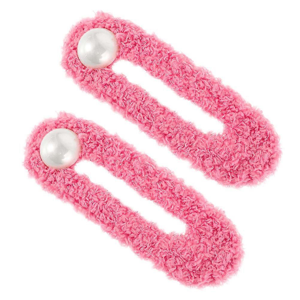 Pink Plush Hair Clip for Women for Stylish Look 6Pcs Hair Accessory Set