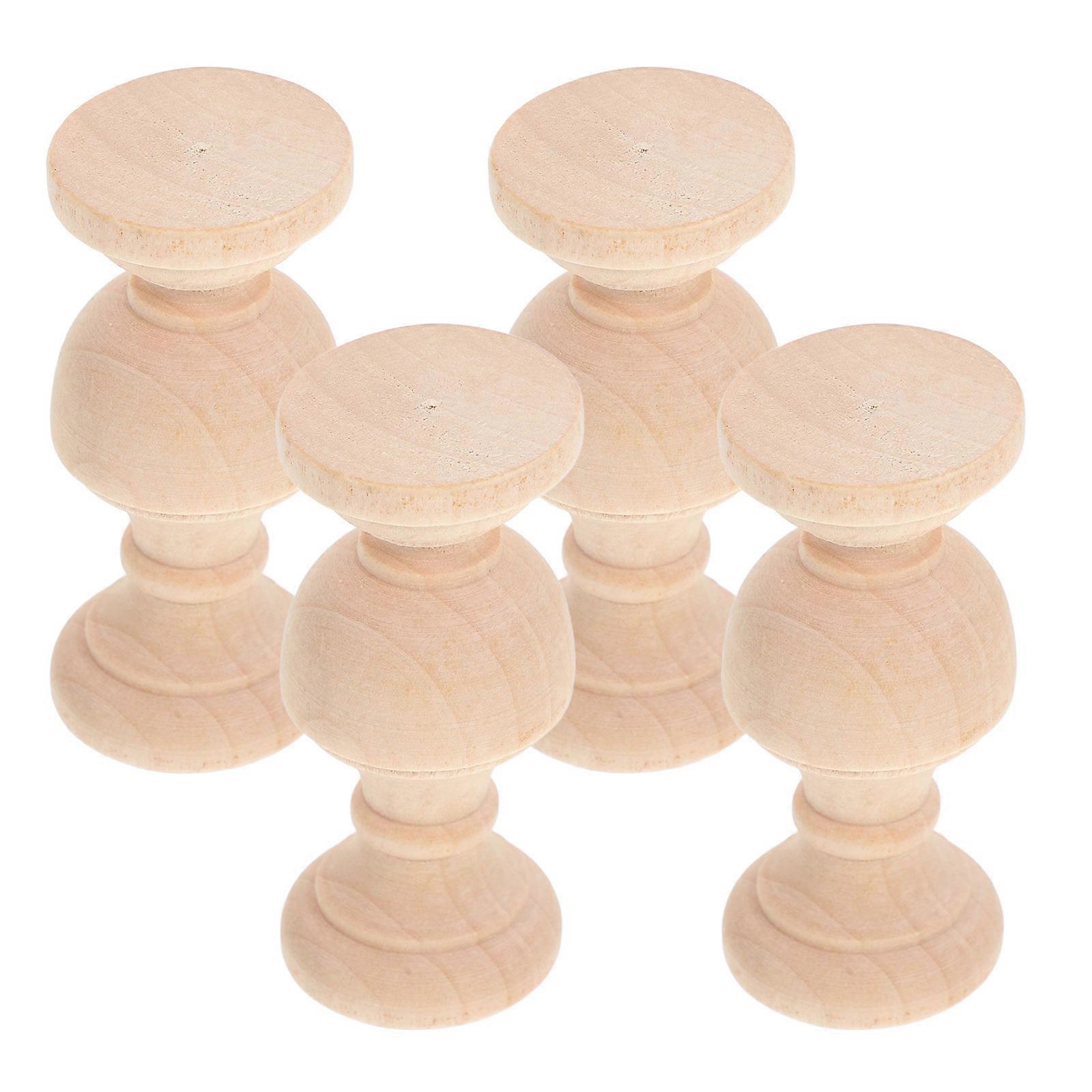 Small Arch Bridge Solid Wood Baluster for Home Decorations 20Pcs