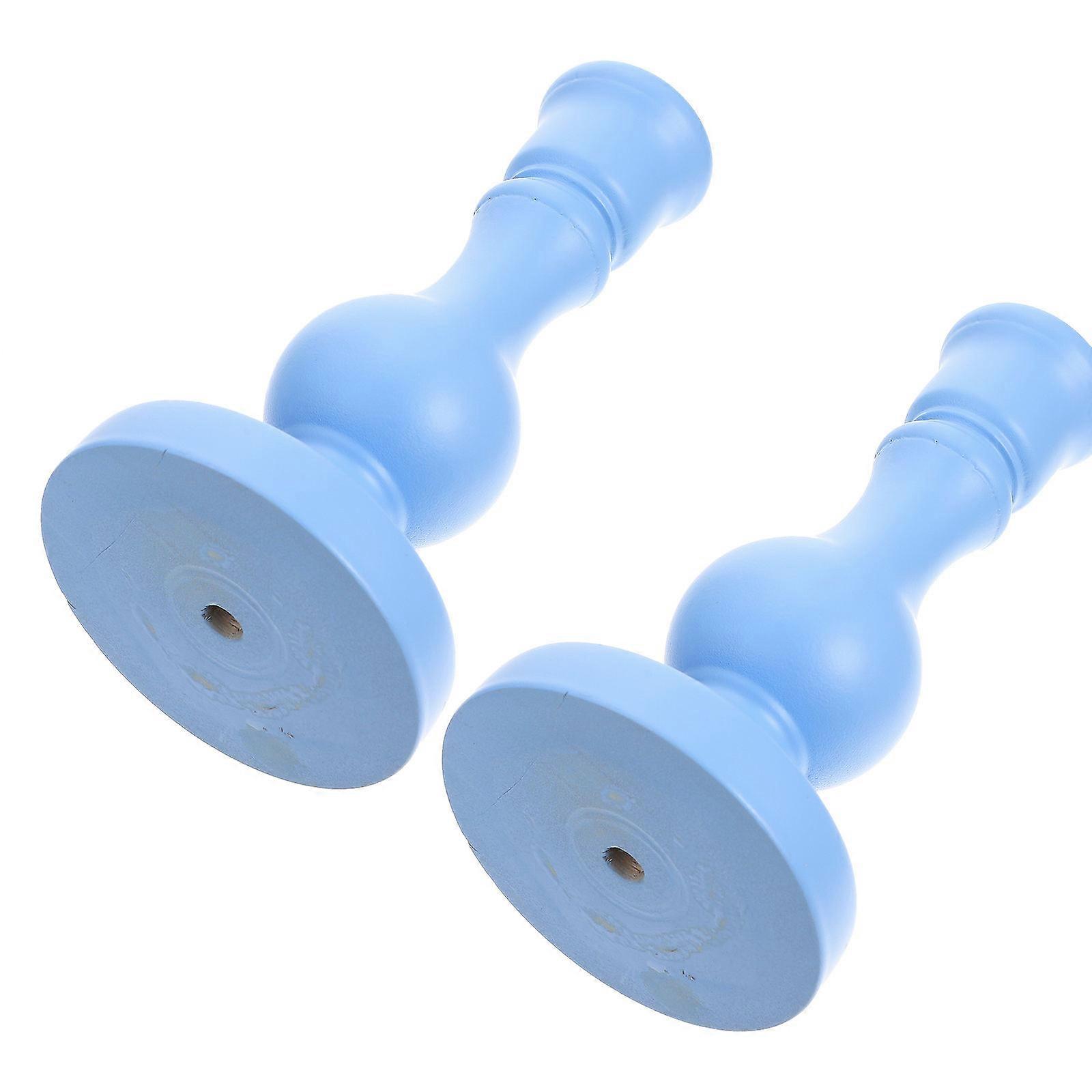 Blue Candle Stand for Home Desktop Decor 8Pcs Decorative Set