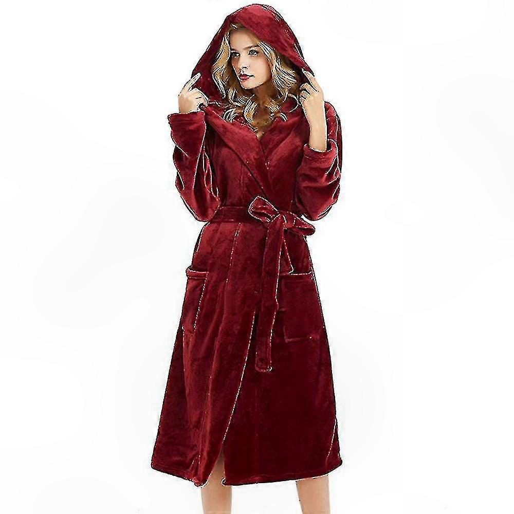 Fleecefôret fluffy badekåpe for kvinner