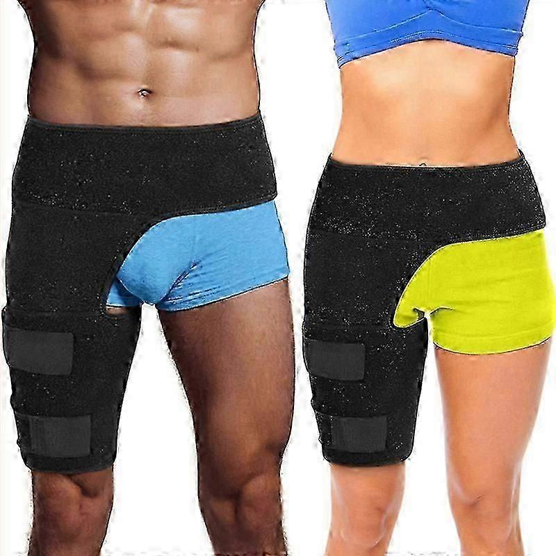 Hip brace for pain relief and hamstring compression