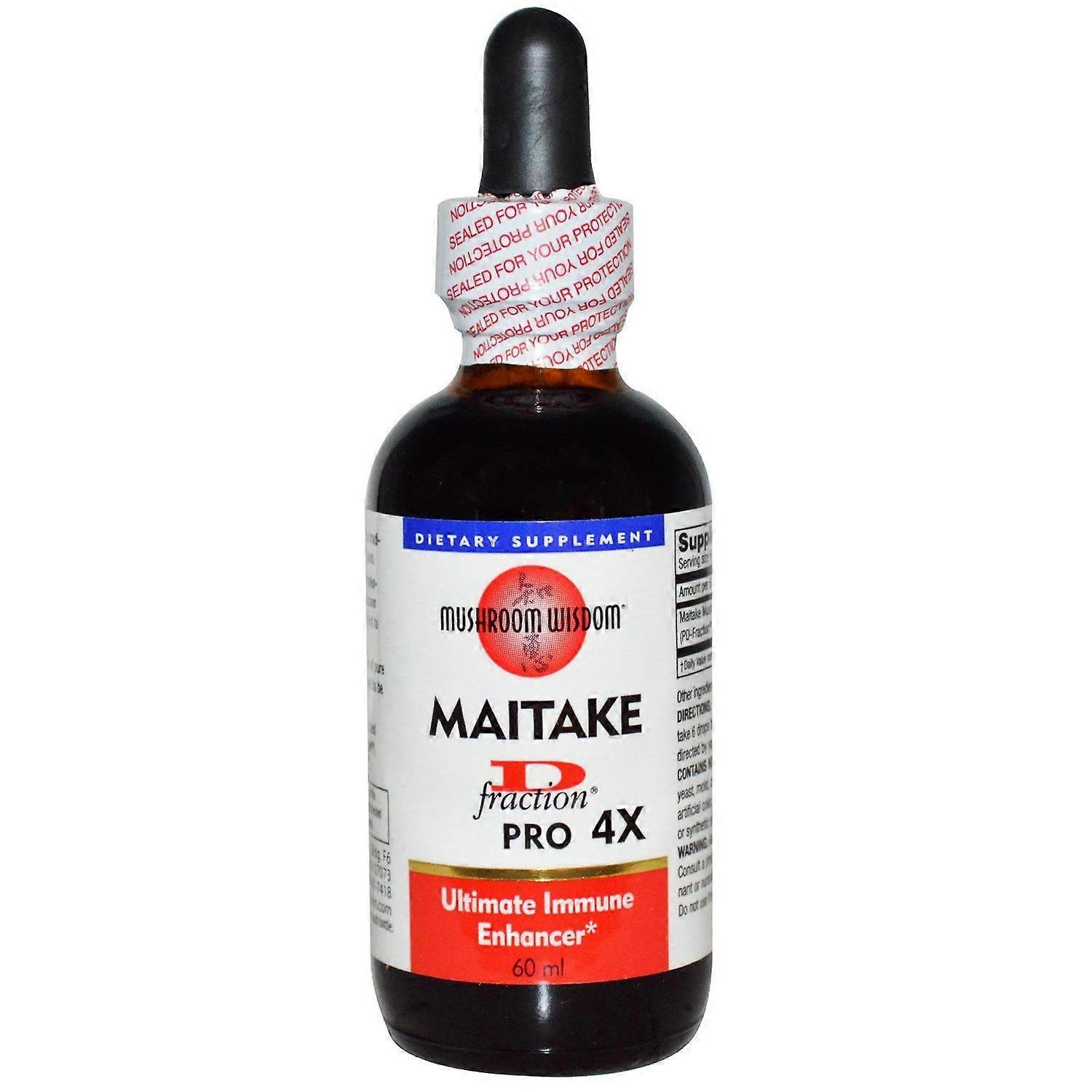 Mushroom Wisdom, Maitake D-Fraction, Pro 4X, 60 ml