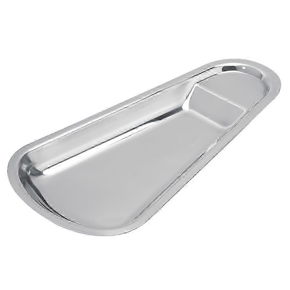 25-26 Multi-Functional Stainless Steel Buffet Clip Tray Towel Storage Tray Tableware Kitchen Utensils 28x15x2cmFan-Shaped
