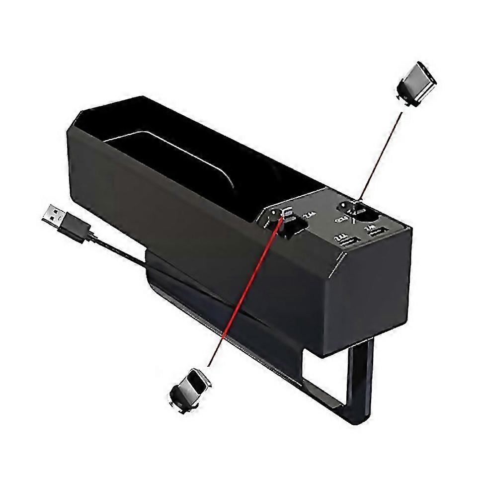 For Usbc Typec 8pin Interface Car Multifunctional Cup Holder Seat Gap Side Storage Box
