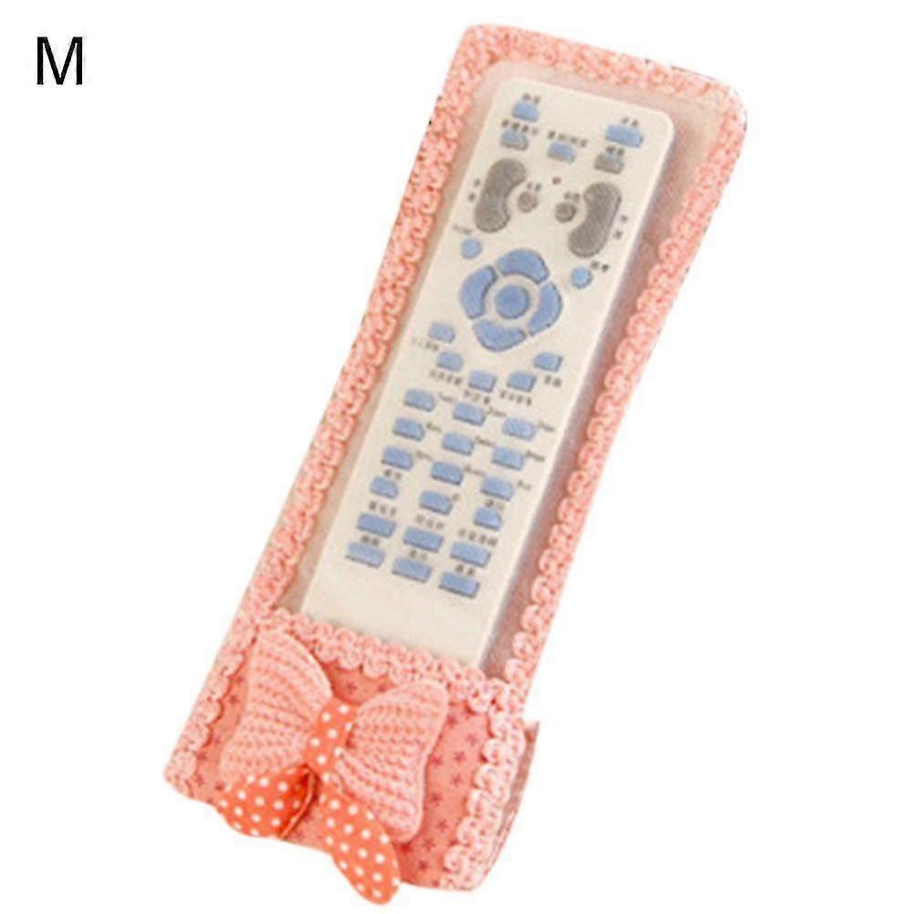Lace Bowknot Fabric Air Conditioning Tv Remote Control Dust Cover Protector Case