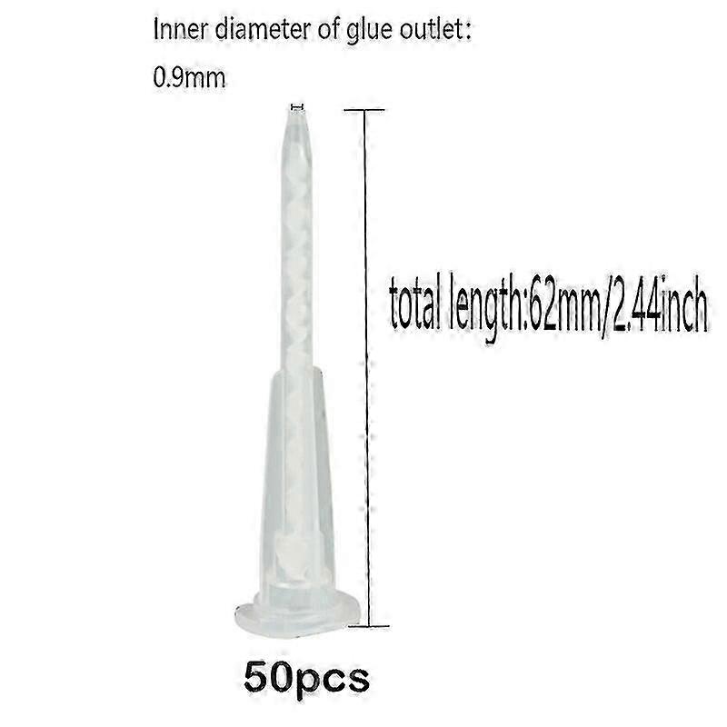 10-85pcs Resin Ab Glue Static Mixer Dispenser Needle Set 62/83/103mm For Two Component Liquid Mixing Machine Ab Glue Gun--62mm 50pcs