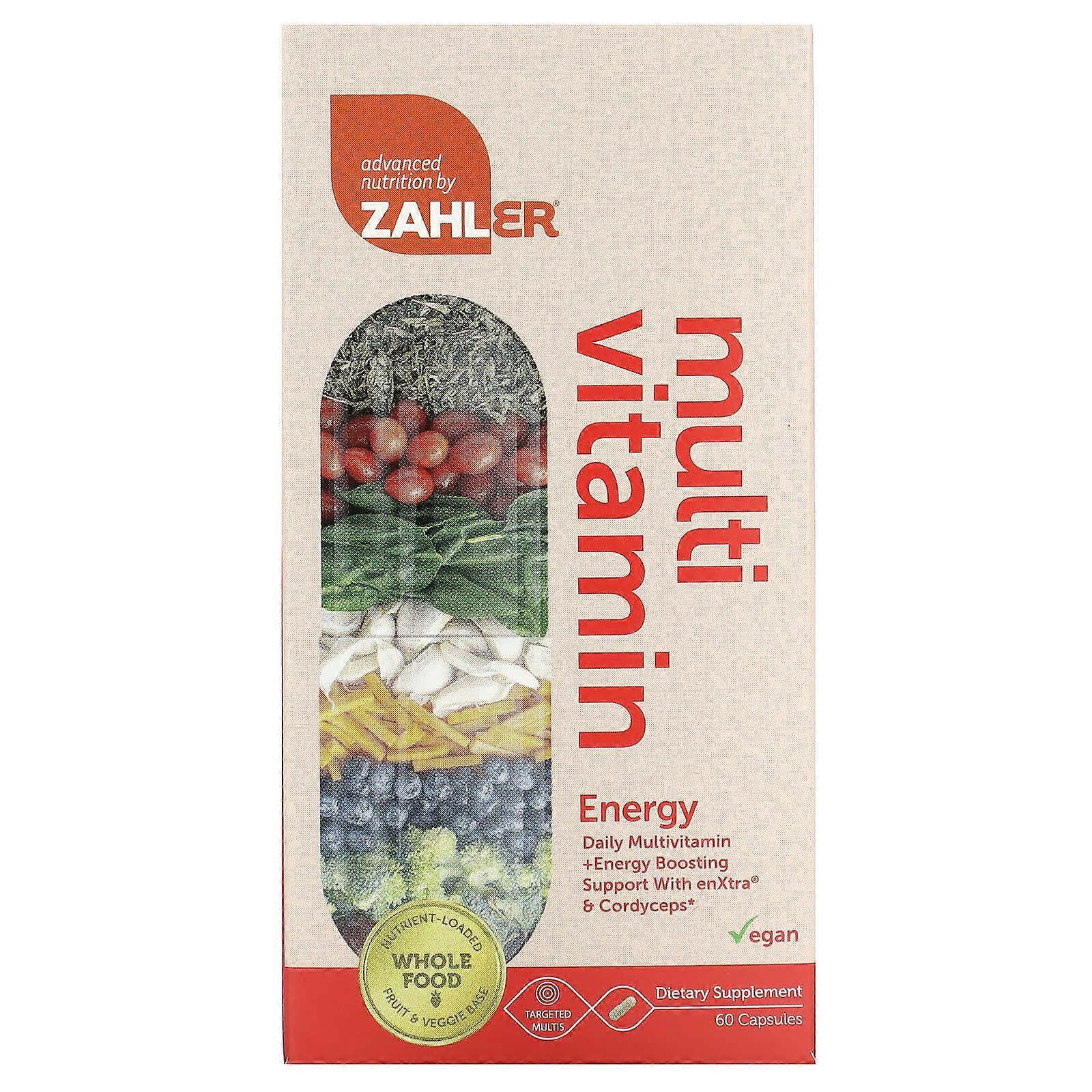 Mutivitamin Energy, Daily Multi + Energy Boosting Support with enXtra & Cordyceps, 60 Capsules