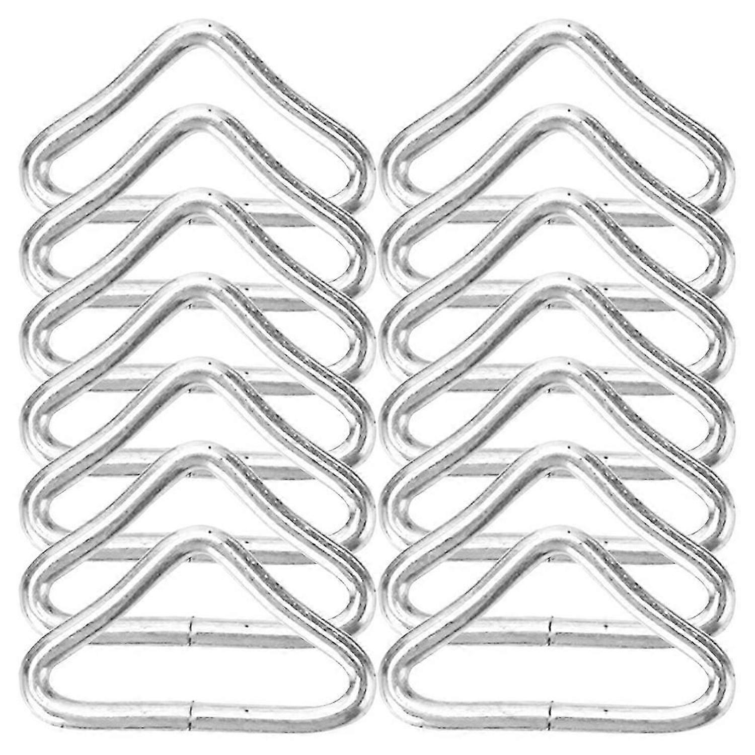 35Pcs Trampoline Triangle Buckle Metal Replacement Components For Indoor Play Enhancing Connection And Safety