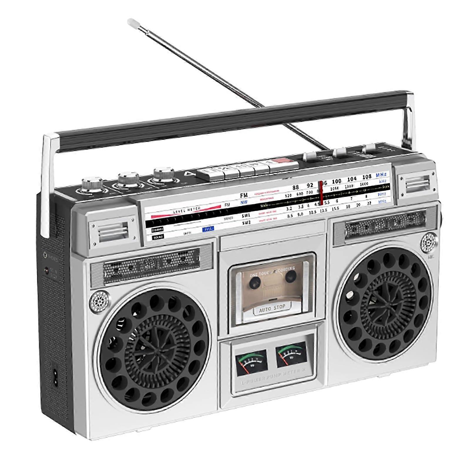 Cassette Boombox Player USB, TF Card, Bluetooth Playback Recording Transcription For Family Gatherings And Travel