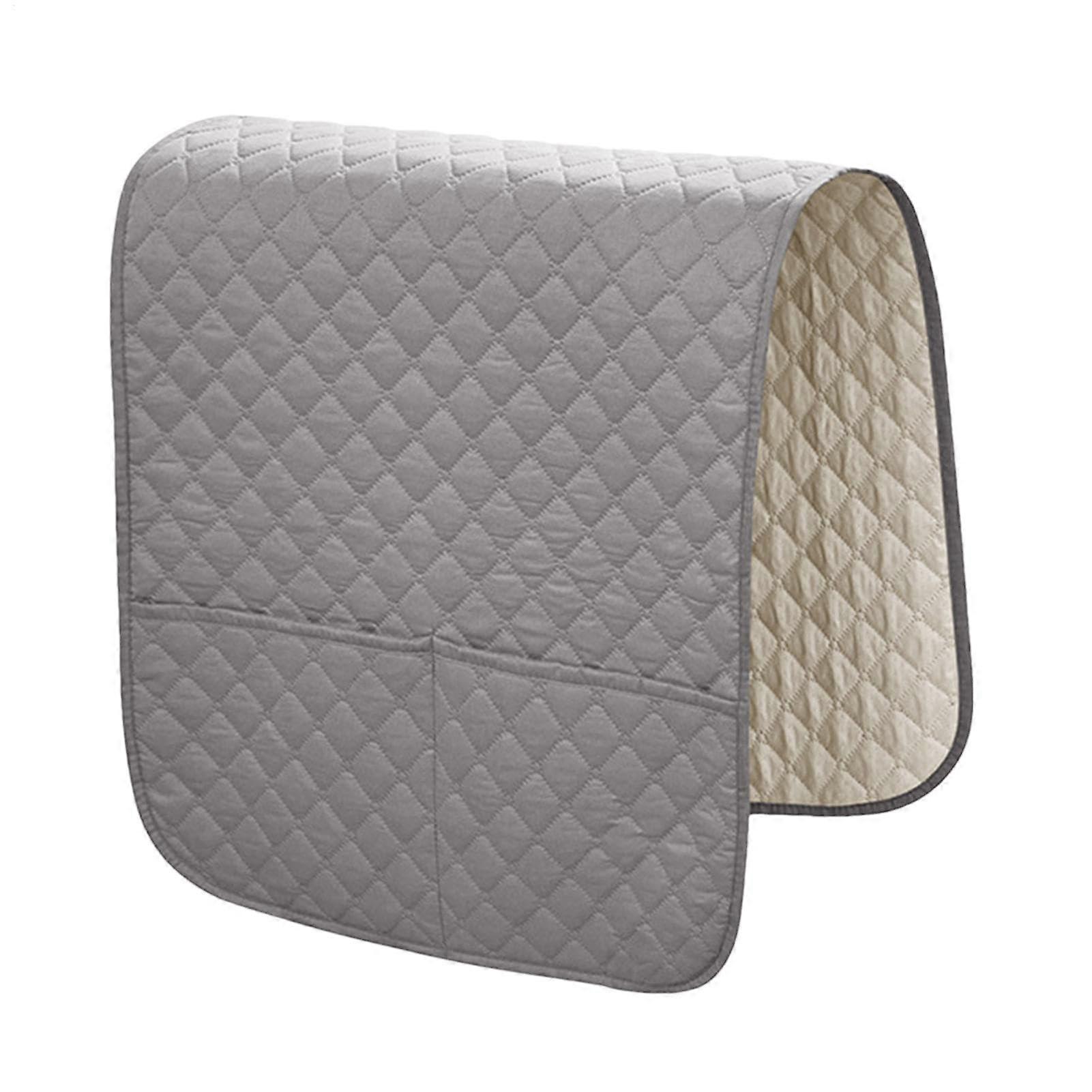 Armrest Covers for Sofa Water Resistant Sofa Armrest Storage Organizer MultiFunctional Arm Covers Soft Light Gray
