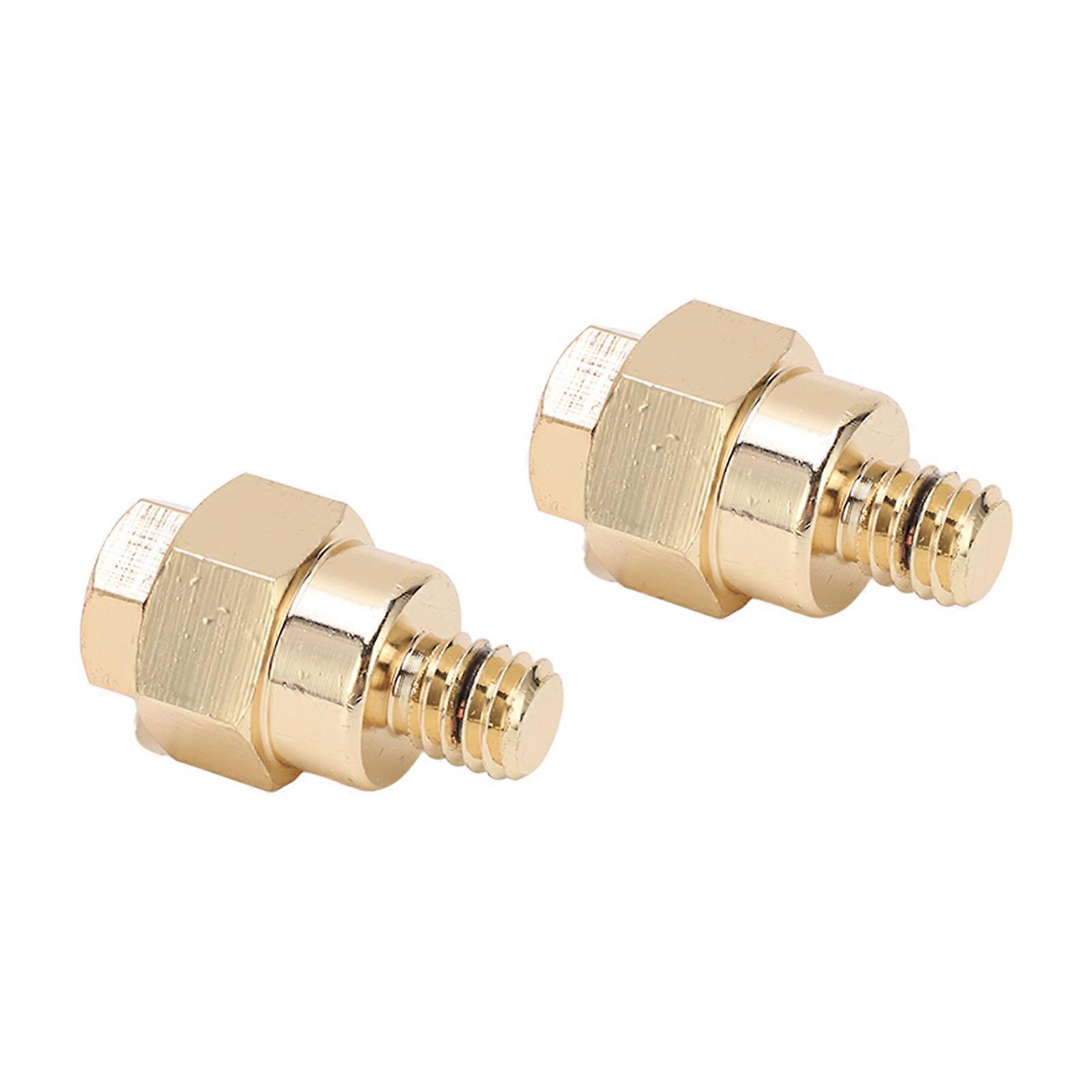 2PCS Short Side Post Battery Adapter Terminal 3/8in NPT Thread Brass for Positive Negative