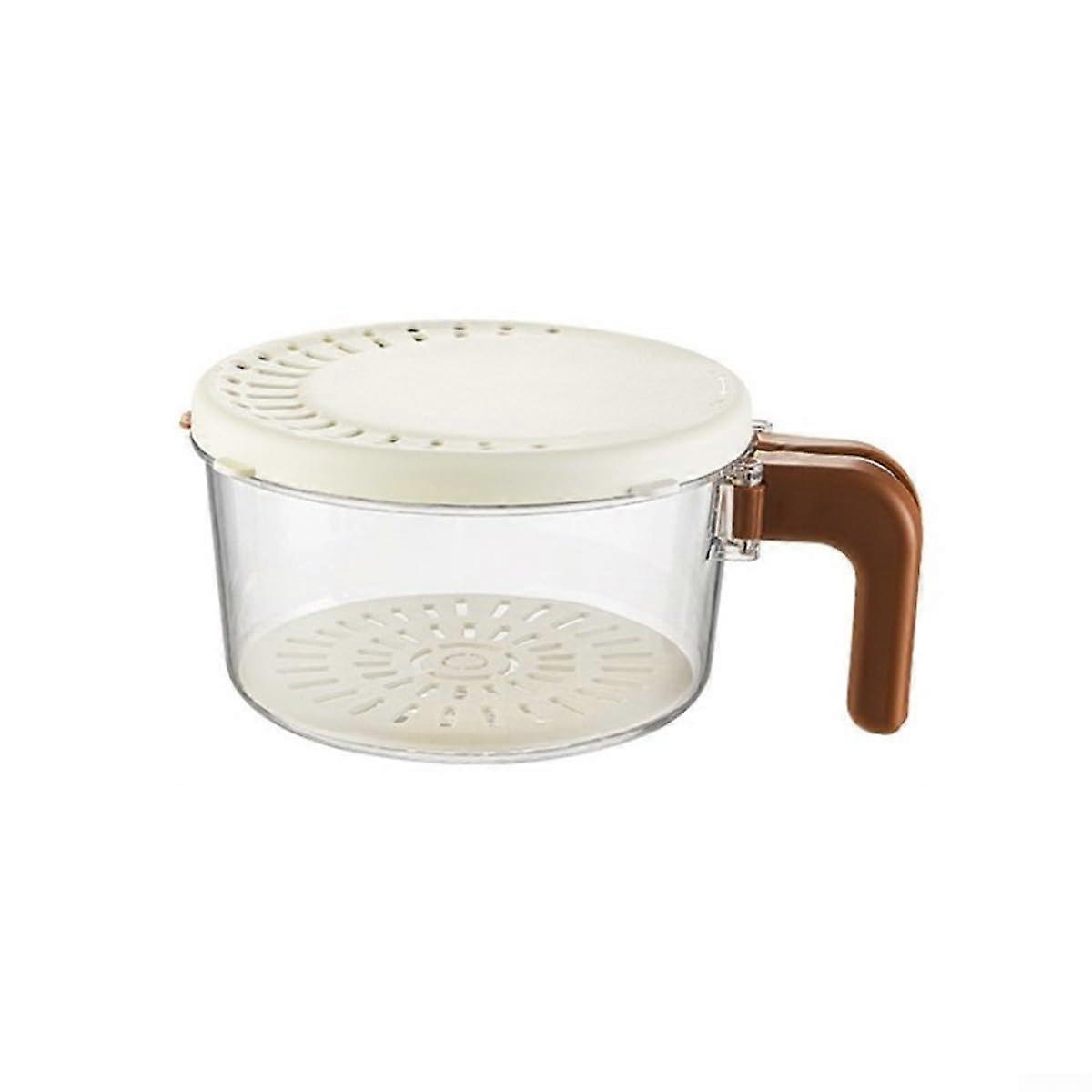 Kitchen Drain Basket Multi Function Fruit Strainer Bowl Collapsible Colander Washing Container 15cm Brown For Rice Berries Salad Prep
