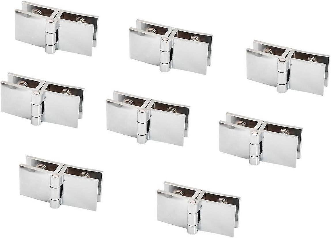 8 Pack Glass Door Hinges Adjustable Single Clamp