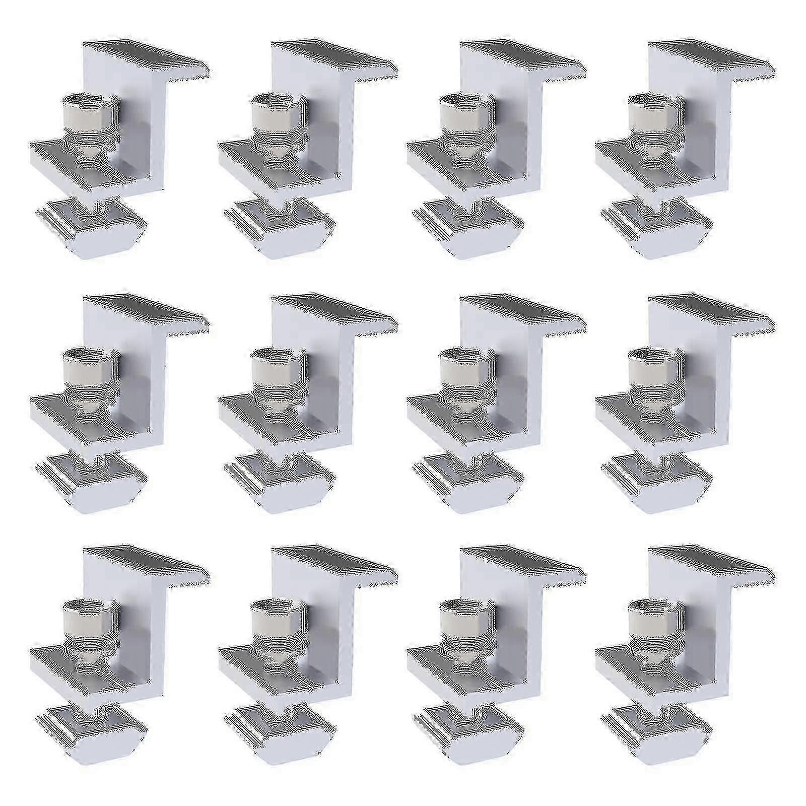 12 Pcs Solar Panel Adjustable End Clamps Solar Panel Mounting Bracket SZRH