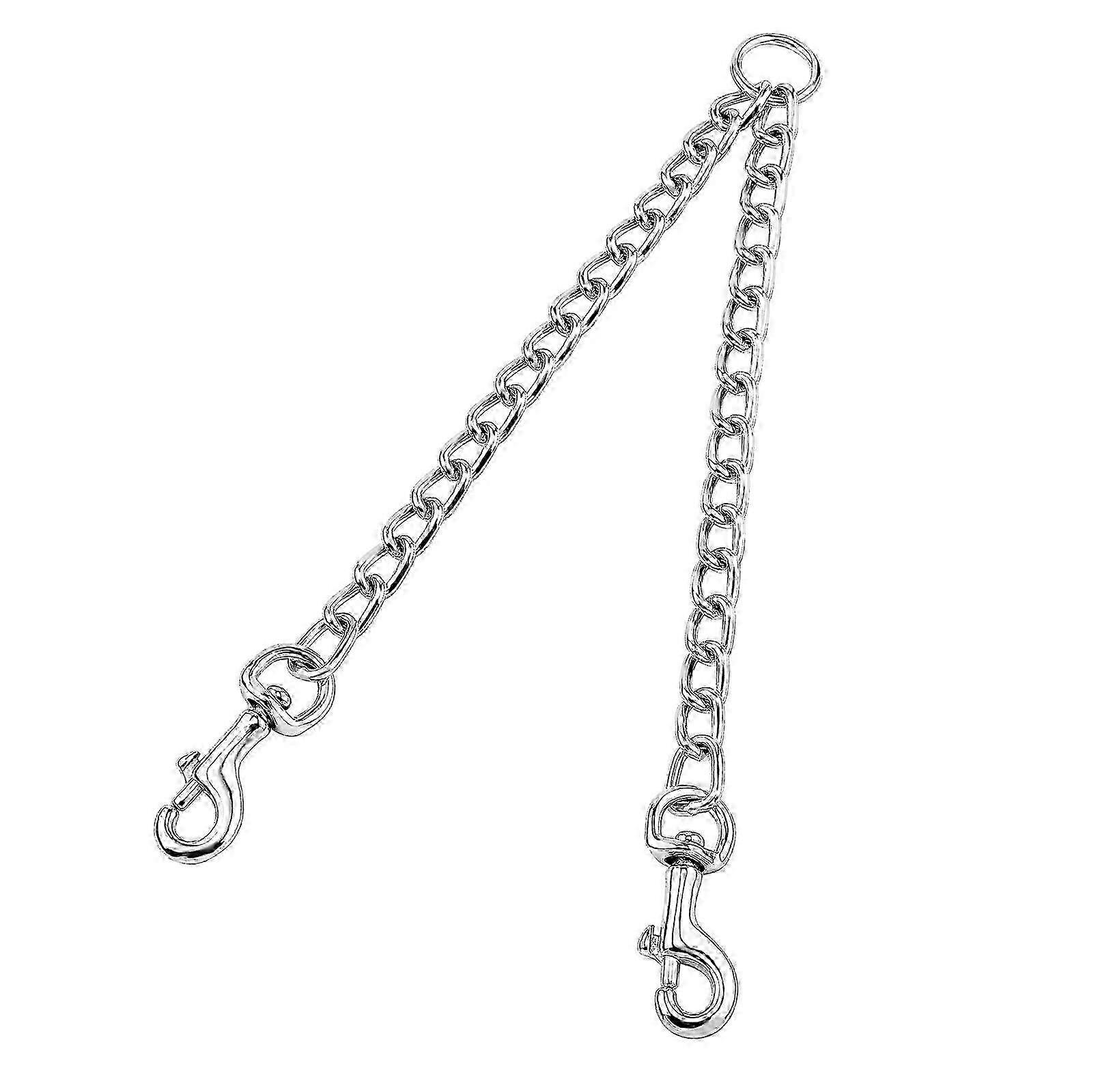 PETTOM Ağır Hizmet 2 Köpek Kurşun Metal Zincir Çift Pet Klips 360 ° Döner Çift Köpek Kurşun 2025