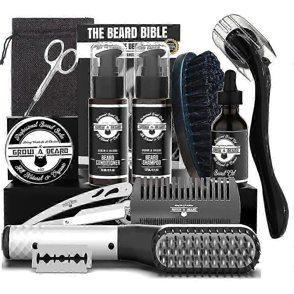 12pcs Beard Straightener Comb Set Silver