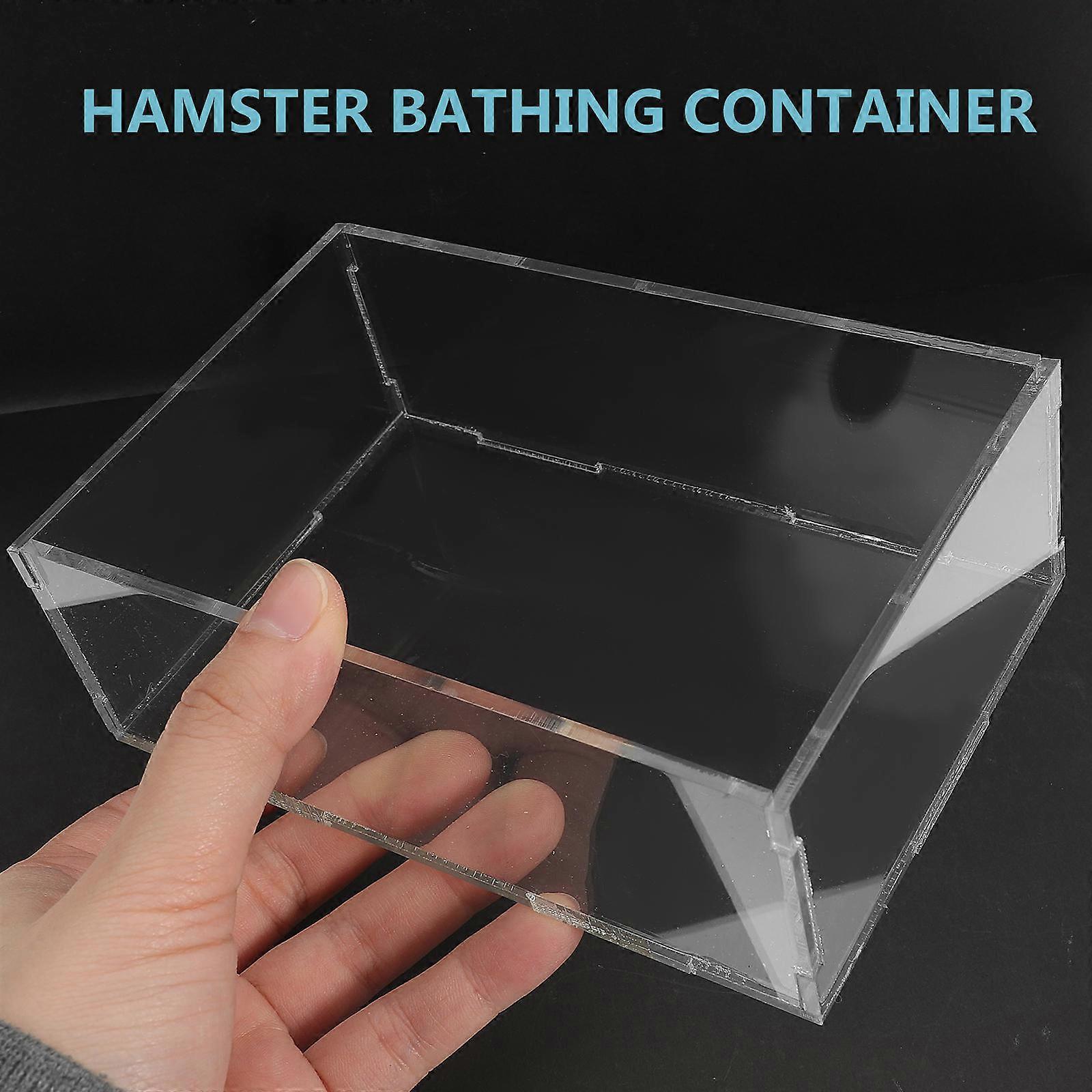 Acrylic Hamster Sand Bath Box Transparent Container for Pet Use