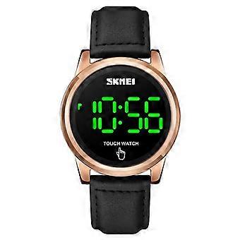 SKMEI 1684 Touchscreen Ledergürteluhr, Farbe: Roségold Lederarmband Roségold