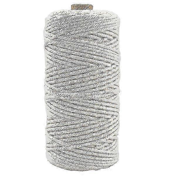 Macrame Cord, 3mm 100 Meter Soft Cotton Macrame Cord Natural Cotton