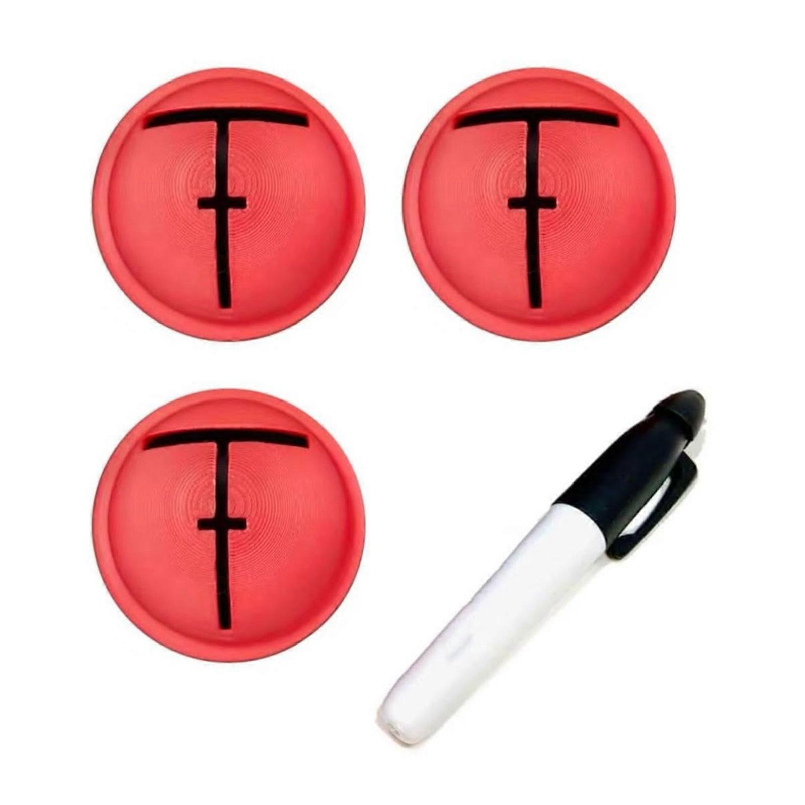 Professional Golf Ball Marking Templates For Swing Consistency And Precisions Putting Techniques Multicolor