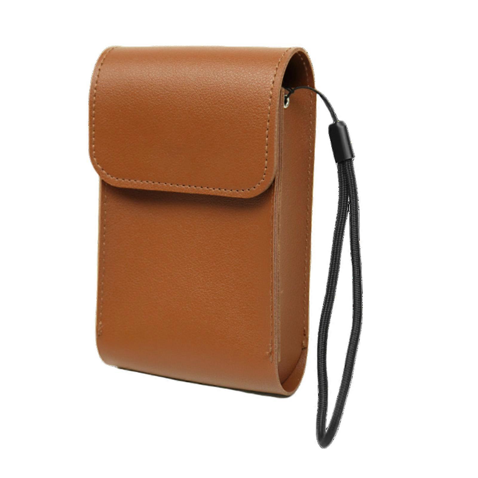 Lightweight Travel Friendly Storage Case Organizers for RG34XX Handheld Gaming Device Featuring Soft Antiscratch Lining  Brown