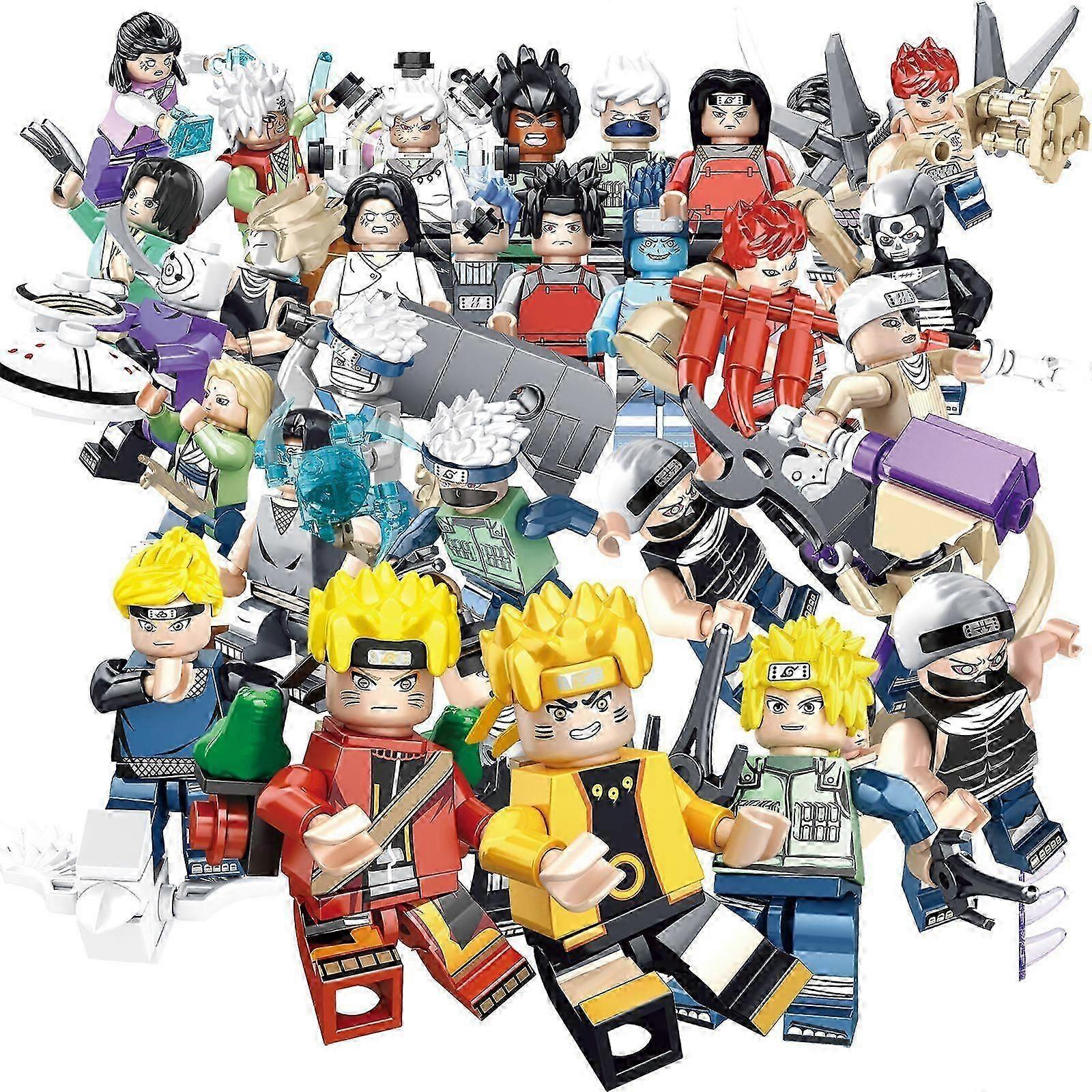 Set Of 32 Pcs Naruto Mini Figures Kai Jay Sensei Wu Master Building Blocks Toys