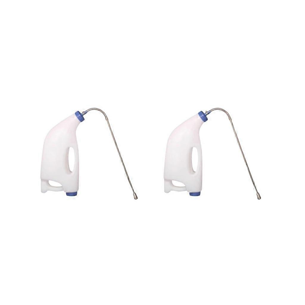 2 Pack Calf Feeder 4L Lamb Sheep Feeding Bottles for Farm Cows Bulls Goats (White)