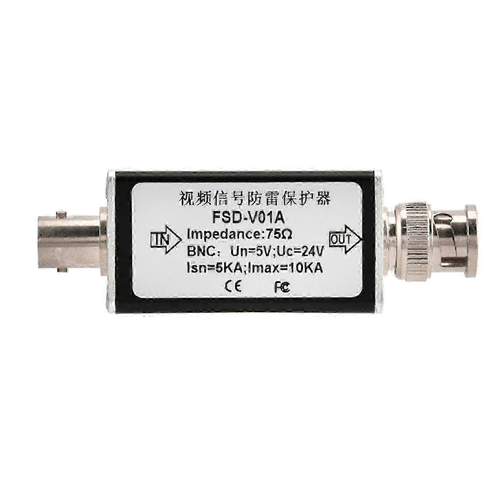 CCTV Video BNC Surge Protector Analog Camera Thunder Lightning Arrester Protection Device 24V