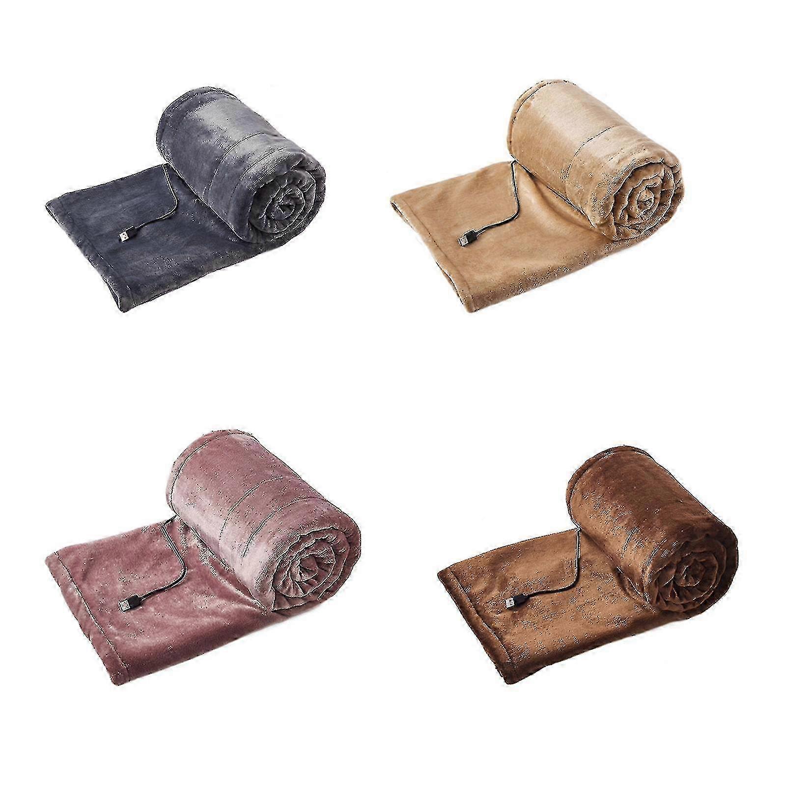 Electric heated blanket for home with USB and thermostat, soft & durable double bed warmer