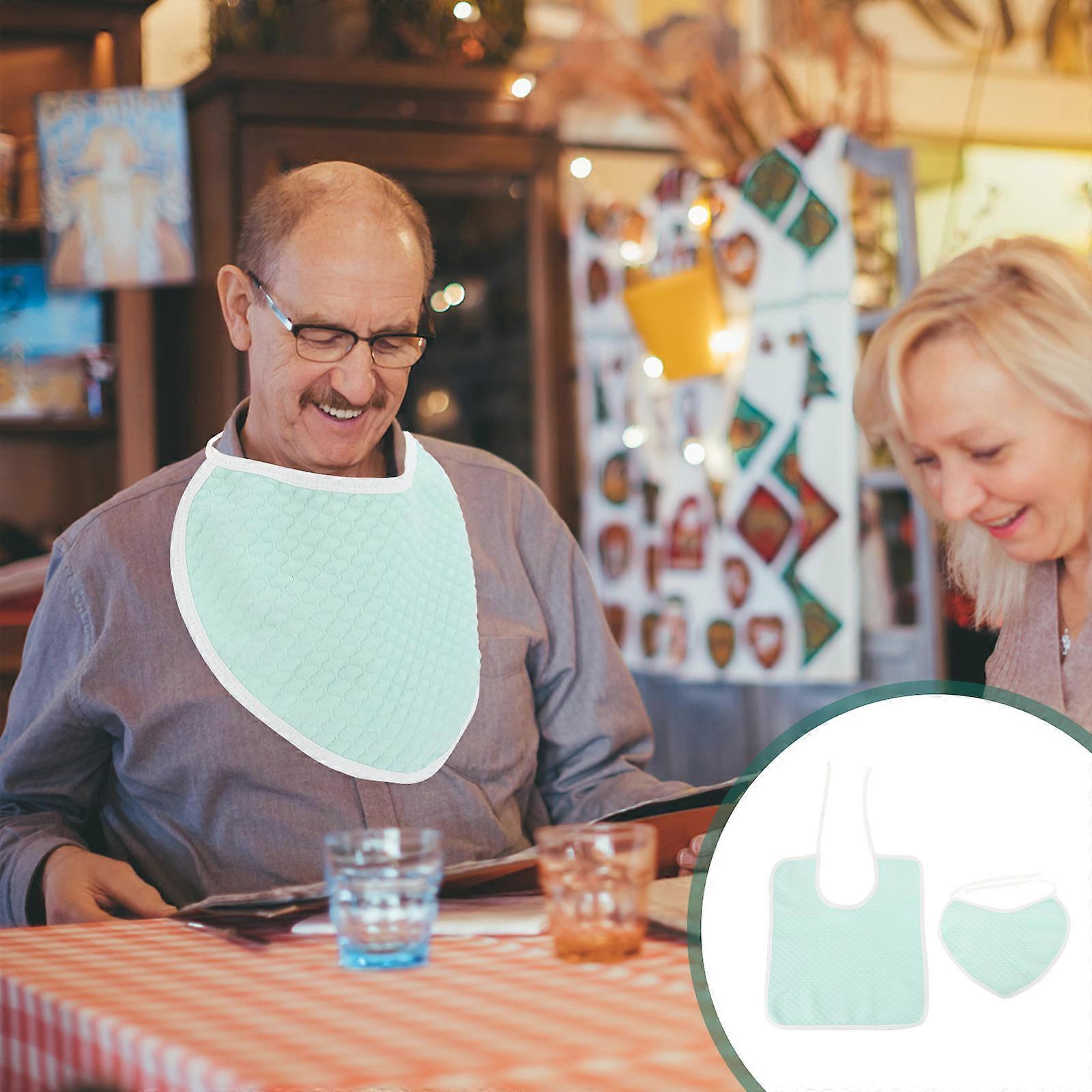Cotton Bibs for The Elderly Absorbent Bibs for 2Pcs Comfortable Use