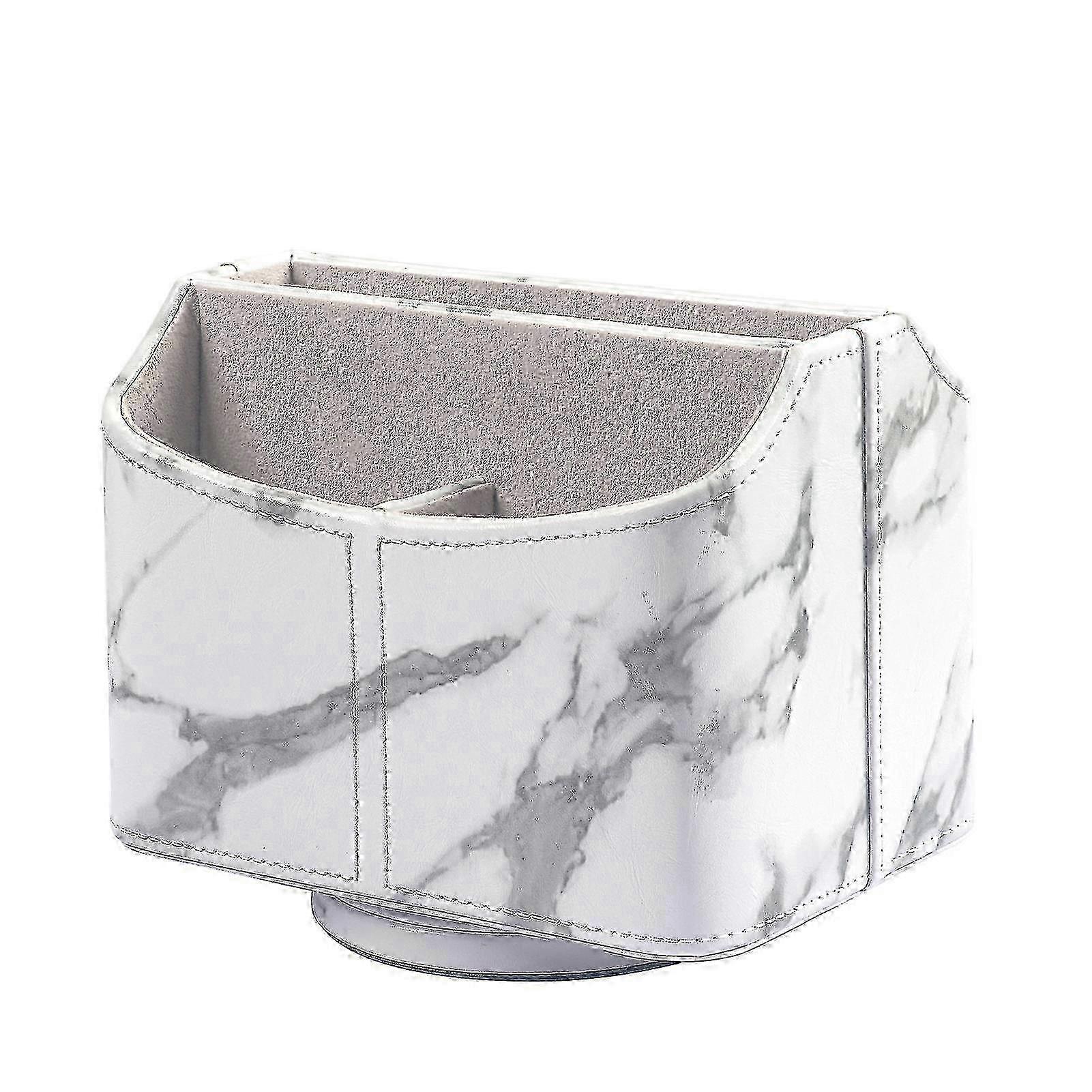 e Remote Control Holder Rotating Leather Space Saving For Table Cell Phone