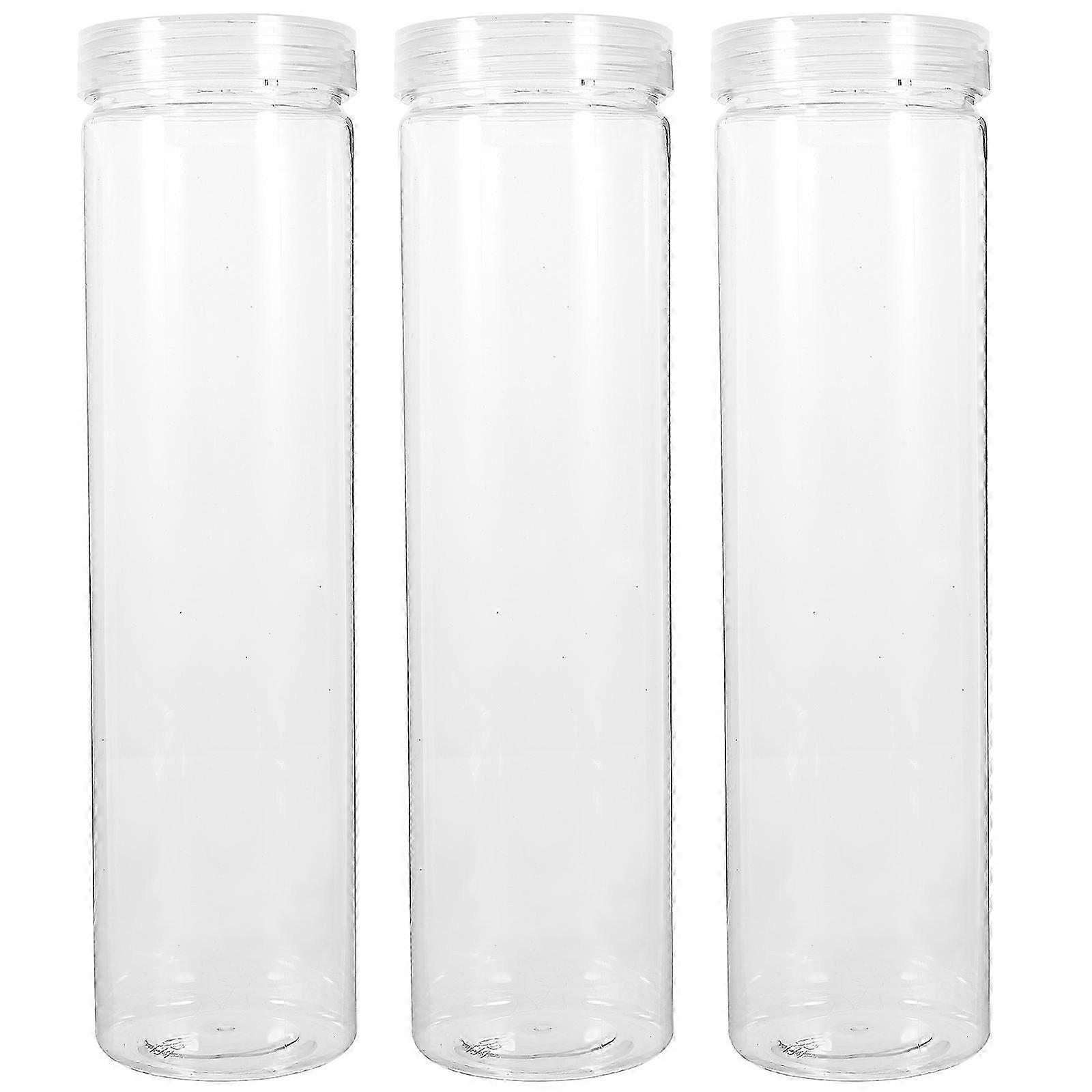 3Pcs Kitchen Storage Containers Cereals Nut Storage Jars Reusable Sugar Container with Lid