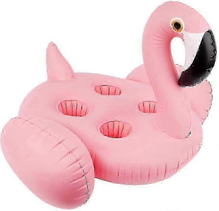 w Inflatable Floating Drink Holder, Flamingo Coasters Cup Holders with 4 Holes