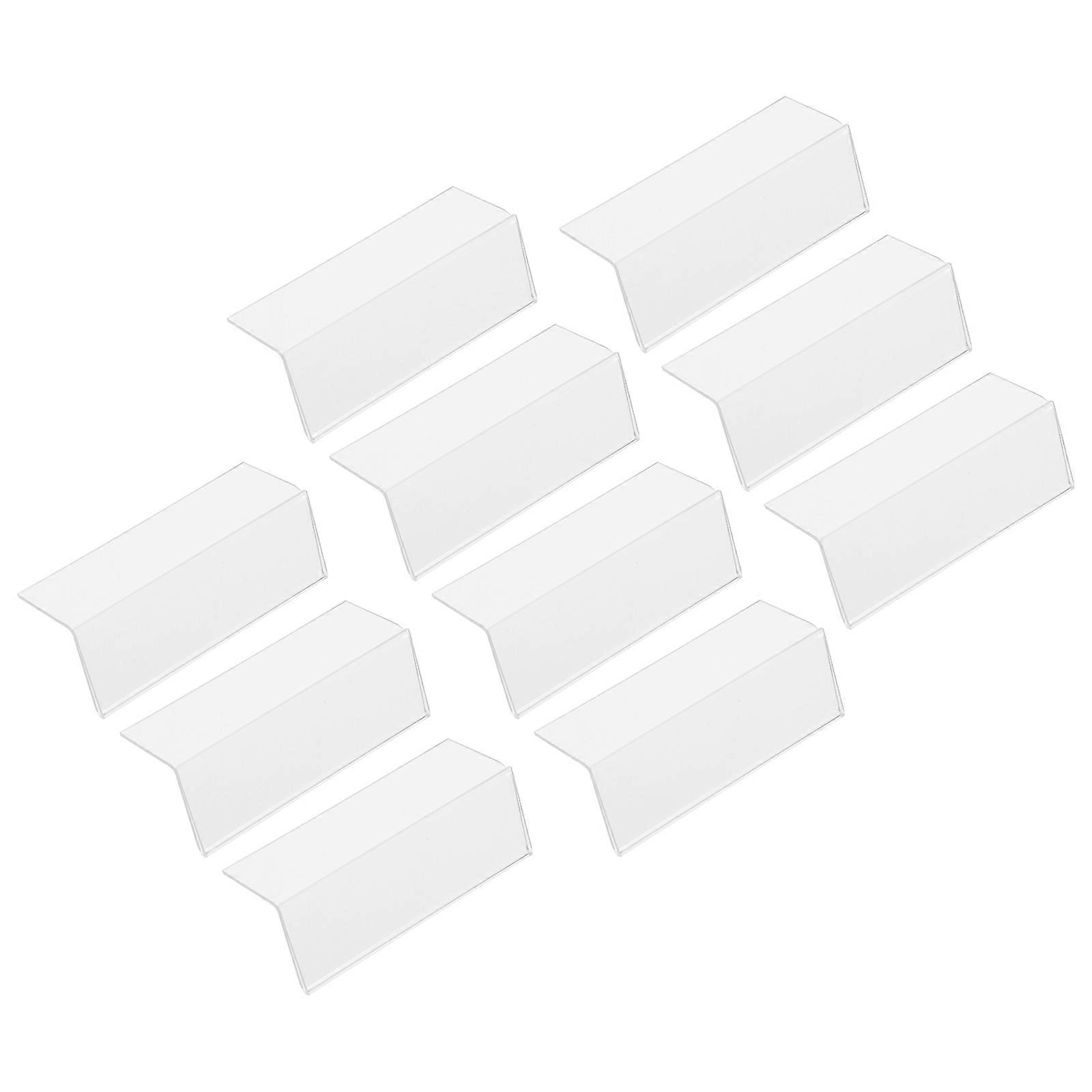 Transparent Acrylic Label Display Holders for Store Use with Adhesive 40Pcs