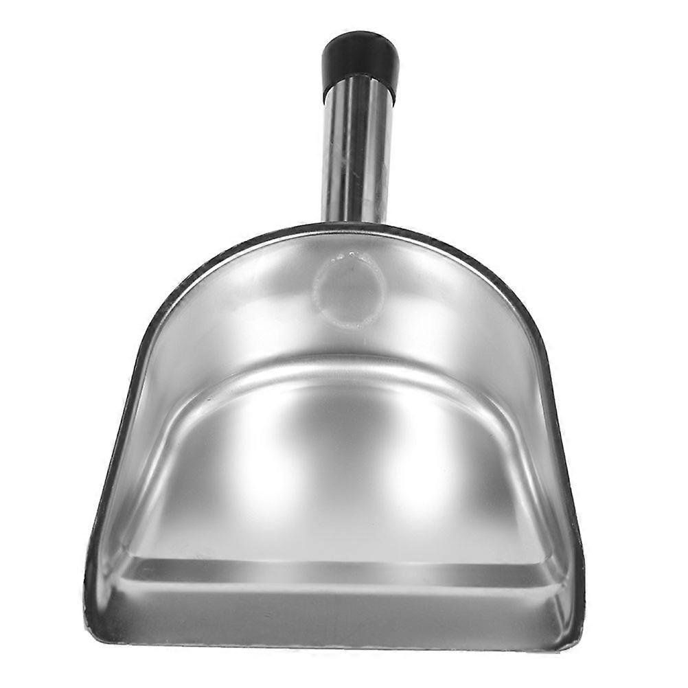 Portable Dustpan Handheld Trash Multi-Functional Ergonomic Grip Silver 1Set